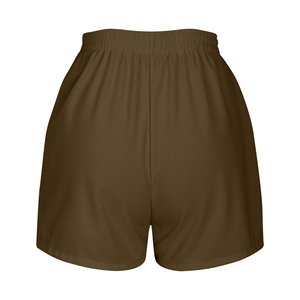 Pantalones cortos de verano con dobladillo de cintura alta para mujer, culottes ligeros transpirables con decoración de botones, ajuste holgado para mujer - Product Image 2