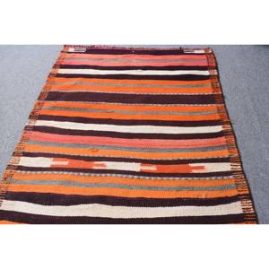 Handmade Traditional Orange Red 3.1x7.6ft Turkish <b>Rug</b> Large Area Abstract Pattern Rectangle <b>Rugs</b> for Bedroom Hallway <b>Bedside</b> Use - Product Image 3