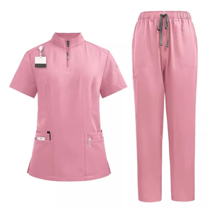 La mejor calidad Unisex Spandex Enfermería Scrubs Hospital Trajes de verano Quirúrgico Scrub Sets Tallas grandes Uniforme para el personal de los médicos - Product Image 1