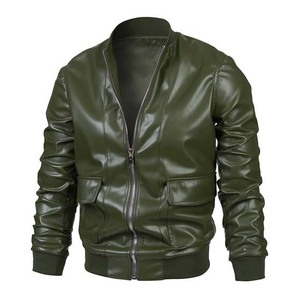 Meilleure qualité de veste en cuir de vache pour hommes col montant poches tissu confortable saison d'hiver dernière vente High Street Design - Product Image 1