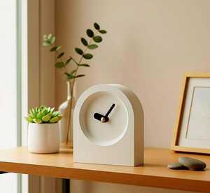 The CRAFT EXIM Luxury Natural Marble Art Deco Quartz Battery Operated <b>Desk</b> <b>Clock</b> Handcrafted Home Office Timepiece Decor - Product Image 3