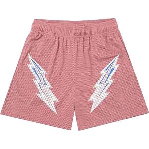 Pantalones cortos de sublimación personalizados OEM para hombre, malla Premium con estampado gráfico, estilos de entrenamiento de secado rápido para gimnasio transpirables de calle alta - Product Image 2