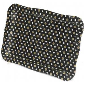 238x358 mm Elegant Rectangular Wood Serving Tray with Wavy <b>Edge</b> <b>Black</b> Elegant Arabic Style Featuring Mother of Pearl Material - Product Image 4