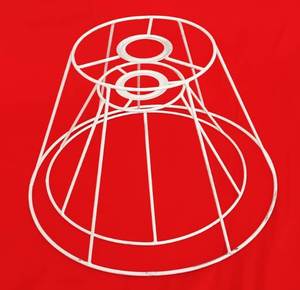 Marco de anillo redondo de metal de alta demanda en tamaños de 10cm 30cm 45cm para pantallas de lámpara Coolie Empire de tela de lino - Product Image 4