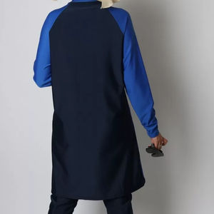 Burkinis islamiques modestes pour femmes, 2 pièces, couvrant entièrement le corps, légers, respirants, en spandex/nylon, col rond, devant en cristal, coupe haute - Product Image 5