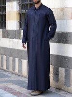 Jubba décontractée en tissu léger pour hommes adultes, Dishdasha élégante pour la prière quotidienne, respirante, séchage rapide, texture douce, traditionnelle musulmane