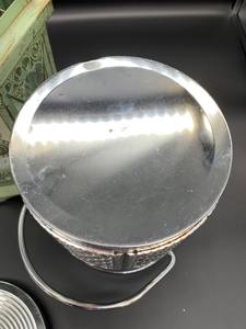Seau à glace en acier inoxydable argenté ajouré pour une utilisation sur une table à manger formelle, événements, bar élégant à domicile, présentoir de table décoratif - Product Image 4