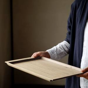 Bandeja de servicio de madera de Acacia redonda PROPER FARMOUSE para cocina, hogar o Hotel, vajilla de estilo clásico para fiesta o ser de comida - Product Image 6