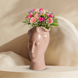 Florero de cerámica artesanal indio con diseño acanalado, decoración del hogar, oficina y Hotel, diseño moderno, cerámica elegante, venta al por mayor - Product Image 6