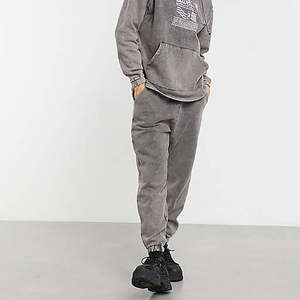 Cheap Price Acid Wash Straight Fit Men's Gym Workout Joggers 100% Cotton Eco-Friendly Casual <b>Trousers</b> New Arrival - Product Image 1