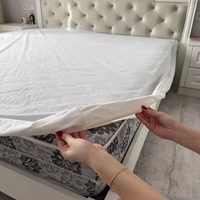 Protège-matelas respirant, doux et silencieux, imperméable, personnalisé en usine, avec bords élastiques, couvre-lit pour bébé, utilisation en hôpital pour animaux de compagnie
