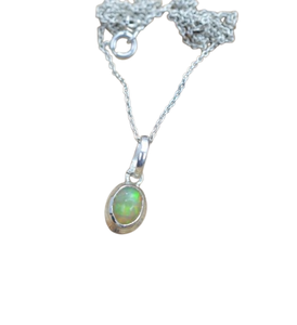 Classique Pendentif Bijoux Pour Femmes Argent Boho Style Bijoux 925 En Argent Sterling Opale Gemme À La Main Pendentif Cadeau Pour Femme - Product Image 1