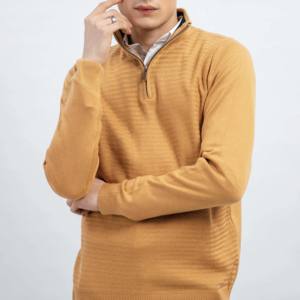 Breathable Multi Color Striped Design Pattern High Quality Crewneck 100% Cotton Spring Long Sleeve Men's Sweaters - Product Image 4