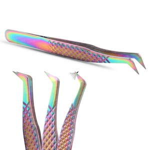 Pinzas Profesionales de Precisión con Punta de Fibra para Extensión de Pestañas, Pinzas Multiusos para Aislamiento de Volumen y Pestañas Clásicas - Product Image 3