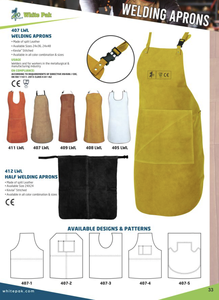 Delantal de soldadura de cuero dividido de alta calidad con certificación CE, ropa de trabajo protectora para operaciones de soldadura ignífugas seguras - Product Image 2