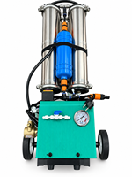 Sistem Filtrasi Air Murni Dua Wadah Terpasang di Troli untuk Pembersihan Panel Surya Jendela dengan Air Bertekanan, Kustom OEM