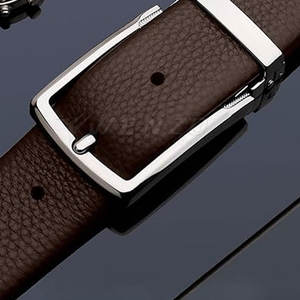 Ceinture de style décontracté en acier de qualité supérieure fabriquée au Pakistan, avec boucle en acier, pour les tenues formelles et décontractées - Product Image 2