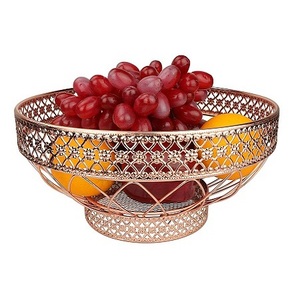 ตะกร้าเก็บผักและผลไม้ขัดเงาสีทองตะกร้ารูปทรงและผลไม้สั่งทำได้ - Product Image 2