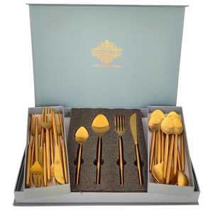 Ensemble de bar 8 pièces avec finition brillante or et noir en acier inoxydable, ensemble d'ustensiles dorés - Product Image 1