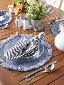 Meilleure Vaisselle Tissée Écologique Style Américain Arrondi Napperon Décoration de la Maison Fête Utilisation Durable Caractéristique Alimentaire - Product Image 3