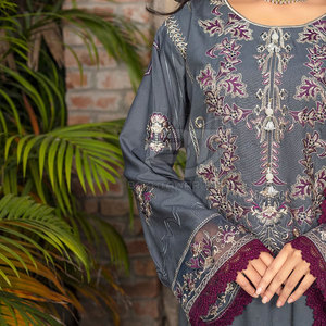 Shalwar Kameez Dupatta pour femmes en taille adulte, costume Shalwar Kameez 3 pièces personnalisé, imprimé moderne - Product Image 4