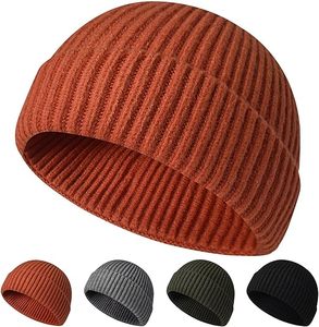 Beanie Hats, Unisex Skullcap Trawler Short Cuff Knittet Beanie para hombres Mujeres Watch Cap Warm Winter Hat - Product Image 1