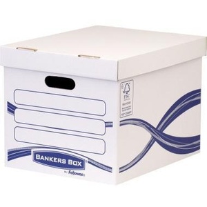 Archival #100% Recycled White <b>Cardboard</b> Bankers <b>Box</b> for DIN A4 Documents-31.7 X 28.7 X 38.4 Cm - Product Image 1