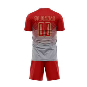 Ropa de fútbol de poliéster 100% de calidad superior, uniforme deportivo transpirable de secado rápido, cómodo nombre personalizado, servicio OEM disponible - Product Image 3