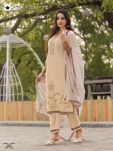 High Quality Elegant Viscose Woven <b>Kurti</b> Set Modern Style Solid Bottom Dupatta Ready Wear Ethnic Ensemble <b>Women</b> Wholesale Quick - Product Image 3