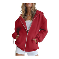 Sudadera con Capucha de Invierno para Mujer de Alta Calidad, Bordada, de Manga Larga, Color Sólido, con Bolsillos, Tejido de Forro Polar, de Secado Rápido, Transpirable, Informal