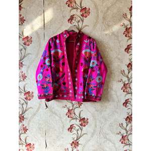 Stylish <b>Vintage</b> Hand Embroidered Eco-Friendly Lightweight Cotton Bomber Jacket Solid Pattern Comfortable Breathable Winter <b>Coat</b> - Product Image 1
