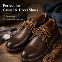 Lacets ronds tressés cirés en gros, classiques marron, beige, jaune pour chaussures habillées, décontractées et bottes OEM ODM Mingjia