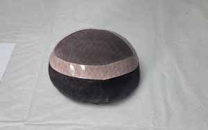 Taz วิกผมอินเดียแบบเชมมี่สำหรับผู้ชายวิกผมเบสแบบโมโนและผมปลอม-นุ่มน้ำหนักเบาเป็นมิตรกับสิ่งแวดล้อม - Product Image 5