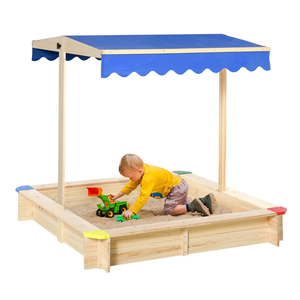 บ้านไม้เด็กเล่นพร้อมฝาปิดสำหรับเล่นกลางแจ้งและเสริมสร้างจินตนาการ - Product Image 1