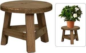 Mini tabouret en bois Offre Spéciale pour jardinière présentoir balcon décoratif bois piédestal tabouret plante Pot Riser - Product Image 4