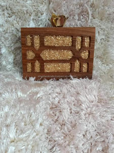 Bolso de noche de moda de lujo de inspiración vintage para bolso de noche de madera de mango Embrague de boda y fiesta para niñas Precio de venta completo disponible - Product Image 3