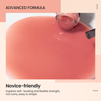 Gel de Construction Rapide Venalisa pour Ongles Acryliques French, Séchage LED Rapide, Couleur Rose Clair Épaisse, 7.5ml, Gel d'Extension pour Ongles en Gelée