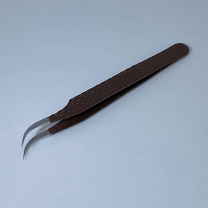 แหนบต่อขนตาสีดำด้านอุปกรณ์เสริมความงามแบบเอียงทำจากสแตนเลส - Product Image 6