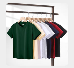 T-shirt en coton 230g T-shirt en coton Grams T-shirt à col rond surdimensionné T-shirt uni blanc pour hommes - Product Image 2