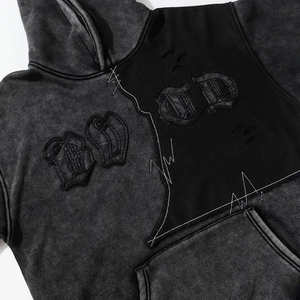 Kivotech Classic Premium Quality 100% Sudadera con capucha desgastada de algodón para hombres High Street Pullover para la temporada de otoño - Product Image 3