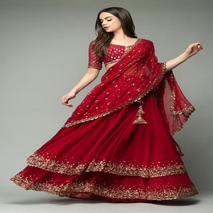 Ropa de fiesta de diseñador, trajes de encaje, choli lehenga, ropa tradicional india, nuevos diseños, nuevo estilo de tendencias - Product Image 2