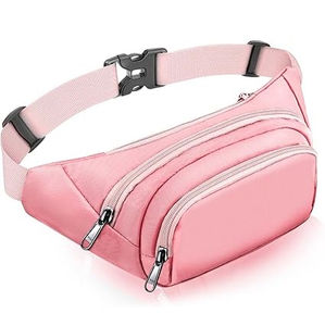 Sac banane de sport noir personnalisé en nylon avec poches zippées pour les excursions en plein air et les voyages, sacs de poitrine transversaux - Product Image 4