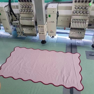 Tovaglietta Personalizzata e <span class=keywords><strong>Tovaglioli</strong></span> di Stoffa Smerlati <span class=keywords><strong>in</strong></span> <span class=keywords><strong>Cotone</strong></span> e Lino per Matrimoni, Ristoranti e Hotel - Product Image 2