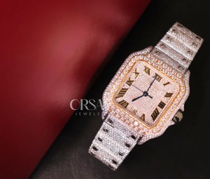 นาฬิกาประดับเพชรธรรมชาติสีเงินสุดหรูพร้อมนาฬิกาประดับเพชรแท้เพื่อลุคที่โดดเด่นและสไตล์ที่ไร้กาลเวลาลดราคา - Product Image 2