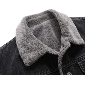 Veste en jean d'hiver pour homme en gros, veste en polaire épaisse coupe-vent, qualité supérieure, vêtements d'extérieur décontractés chauds, veste tendance - Product Image 2