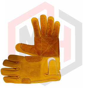 ถุงมือทำงานสีทึบทำจากหนังกันลื่นปลอดภัยจากโรงงาน - Product Image 3