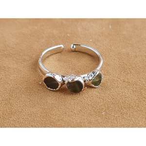 Elegant <b>Silver</b> Plated Vintage-Inspired Fashion <b>Ring</b> with Stone Detailing for Resale Appeal - Product Image 1