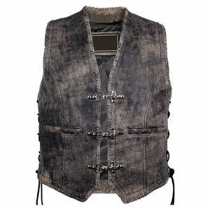 Chaleco de Cuero Genuino para Hombre, Transpirable, Talla Grande, Cierre Personalizado, Alta Calidad, Estilo Casual, Ropa de Abrigo de Primavera - Product Image 2