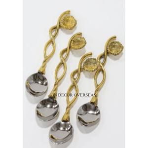 Stainless Steel Silver Shiny Polished Antique Fancy Designer Cutlery <b>Flatware</b> <b>Set</b> With Coasters Designer Handles In Lowest Price - Product Image 4