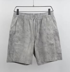 Men's Casual High Quality Acid Wash Shorts Comfortable Cotton Polyester Solid Color Mid Waist Quick Dry Breathable for Gym - Product Image 2